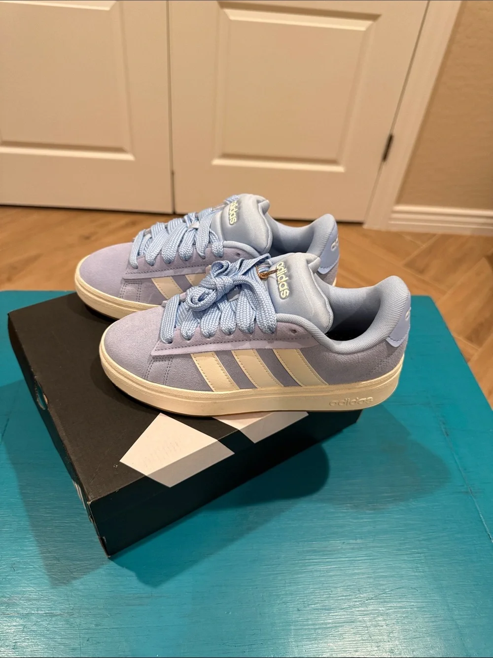 adidas Kids Blue and White Classic Sneakers